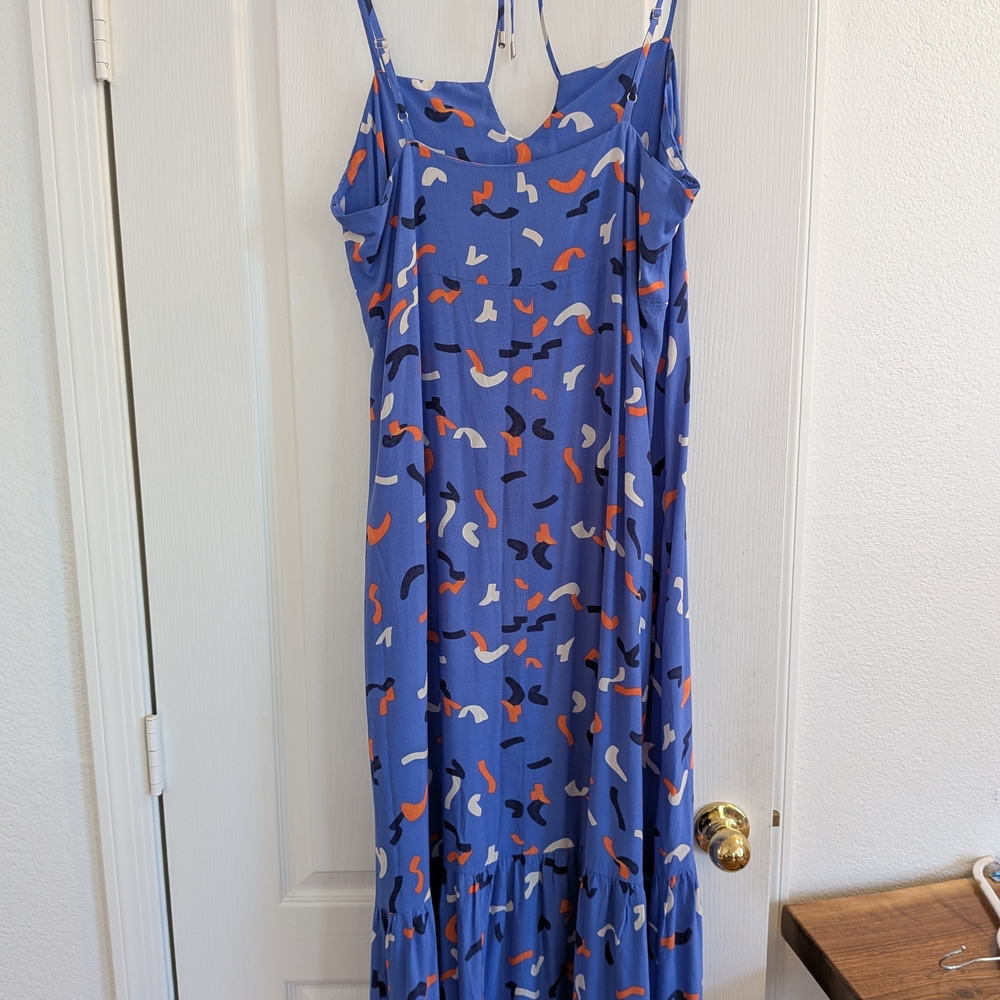 Blue Abstract Pattern Maxi Dress - Picture 8 of 12